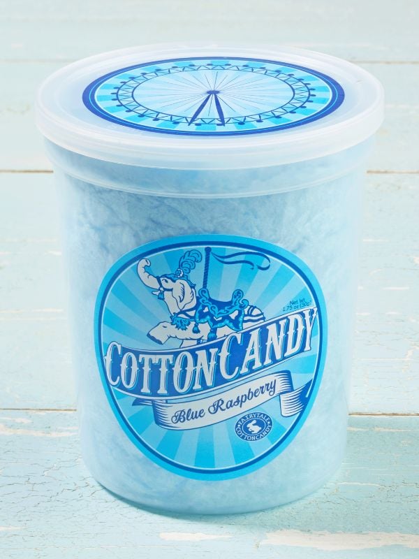 1 tub of Blue Raspberry Cotton Candy