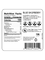 Blue Raspberry Ingredients & Nutrition Label