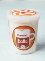 tub of caramel latte cotton candy