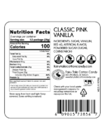 Classic Pink Vanilla Ingredients Label