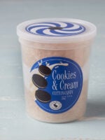 tub of cookies and cream cotton candy