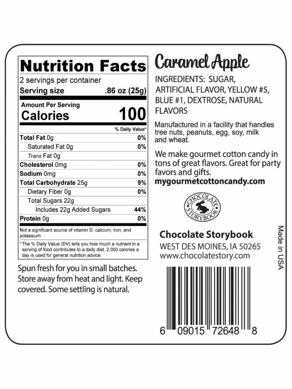 Caramel Apple Ingredient Label