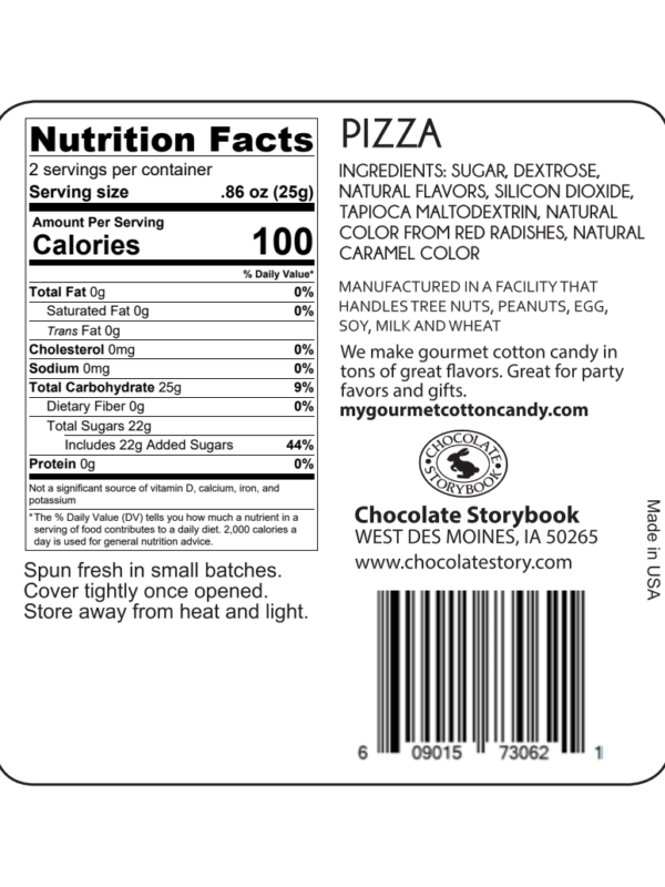 Pizza Ingredient Label