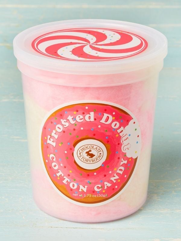 1 tub of frosted donut cotton candy