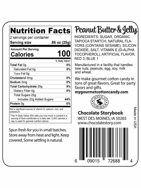 PB&J Ingredient Label