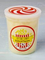 Tub of popcorn flavored cotton candy