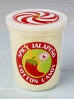 tub of jalapeño cotton candy