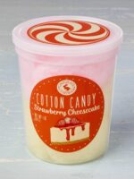 tub of strawberry cheesecake cotton candy
