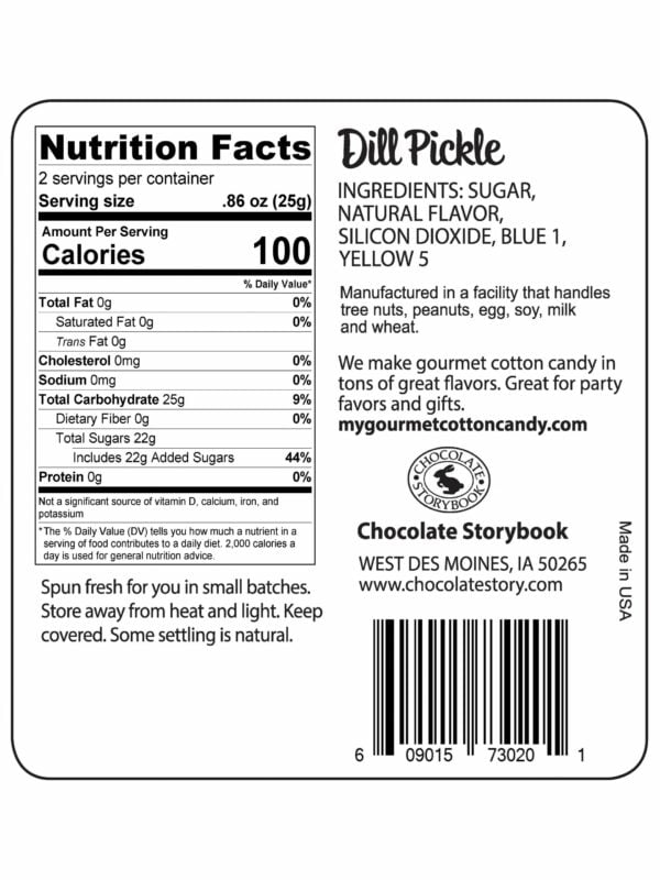 Pickle Ingredient label