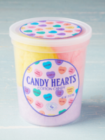 tub of candy hearts cotton candy