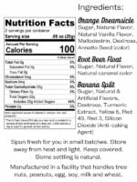 Ice Cream Classics Gift Set Ingredient Label