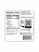 Caramel Corn Cotton Candy Ingredients and nutrition Label