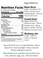 brunch cotton candy gift set ingredients and nutrition label
