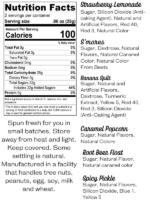 County Fair Cotton Candy Express Gift Box Ingredients Label