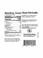 Classic Pink Vanilla Cotton Candy Ingredients & Nutrition label