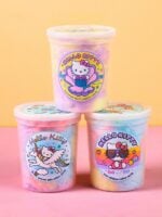 3 tubs of hello kitty cotton candy