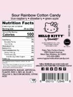 Hello Kitty Sour Rainbow Cotton Candy Nutrition & Ingredients Label