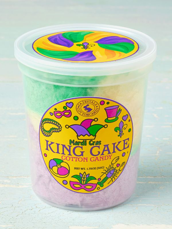 1 tub of King Cake Cotton Candy