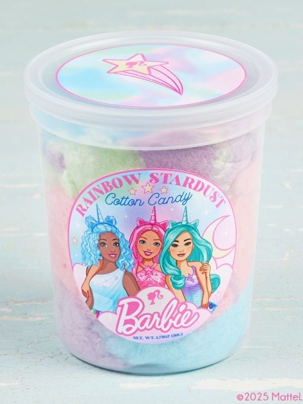 1 tub of Barbie Rainbow Stardust Cotton Candy Front