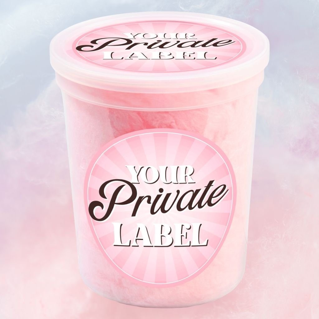 1 tub of private label cotton candy